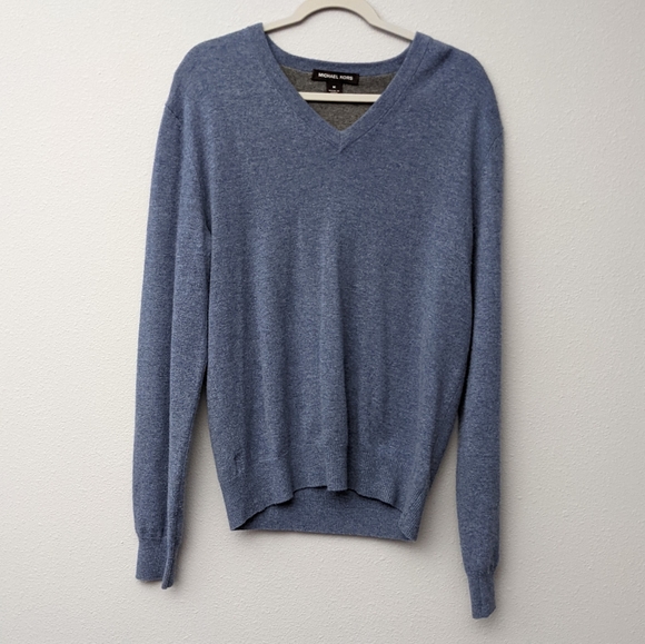 Michael Kors Other - Men's Michael kors 100% cashmere dusty blue v-neck sweater size medium